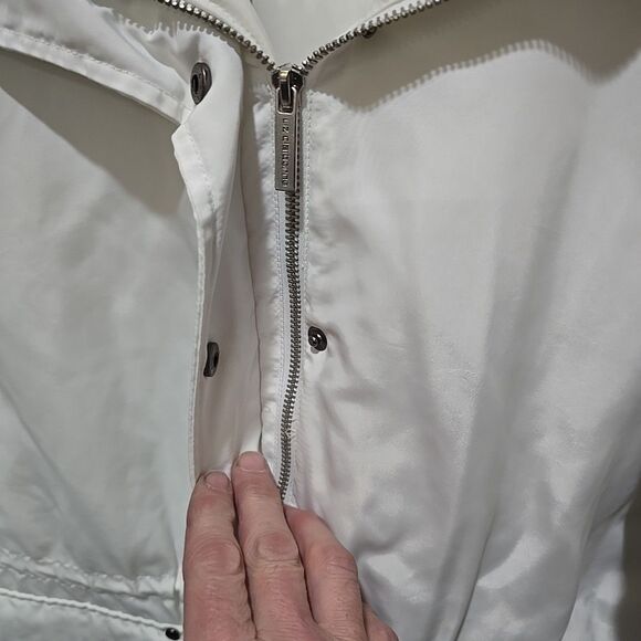 White Hooded Insulated Jacket Coat XL Fur Trim Zip Pennylane Ski Puffer Preppy - Picture 6 of 16